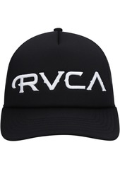 Men's Rvca Black Mister Cartoon Trucker Snapback Hat - Black