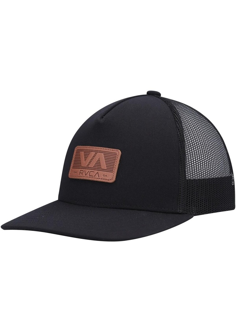 Men's Rvca Black Shutter Trucker Snapback Hat - Black