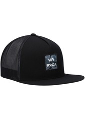 Men's Rvca Black Va Atw Print Trucker Snapback Hat - Black