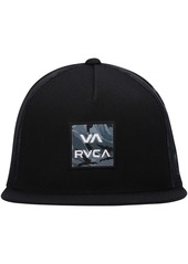 Men's Rvca Black Va Atw Print Trucker Snapback Hat - Black