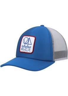Men's Rvca Blue and Gray Timber Trucker Snapback Hat - Blue, Gray