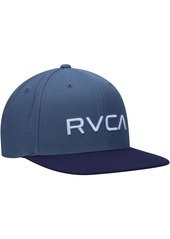 Men's Rvca Blue and Navy Twill Ii Snapback Hat - Blue, Navy