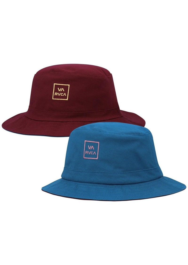 Men's Rvca Blue, Maroon Reversible Bucket Hat - Blue, Maroon