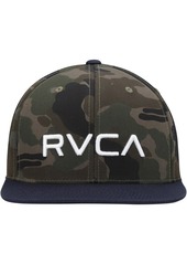 Men's Rvca Camo, Navy Twill Ii Snapback Hat - Camo, Navy