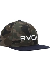 Men's Rvca Camo, Navy Twill Ii Snapback Hat - Camo, Navy