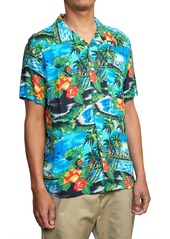 Men's Rvca Kawela Tropical Short Sleeve Button-Up Shirt