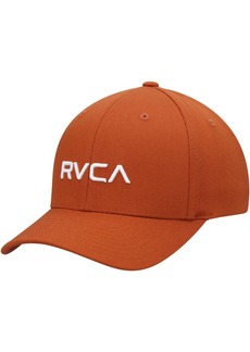 Men's Rvca Orange Flex Fit Hat - Orange