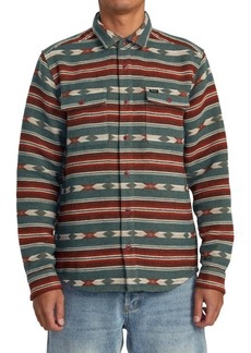 RVCA Blanket Stripe Button-Up Overshirt