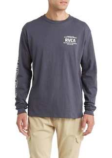 RVCA Commerical Grade Long Sleeve Cotton Graphic T-Shirt