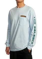 RVCA Contract Long Sleeve Graphic Pocket Tee in Sky at Nordstrom