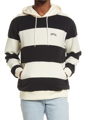 RVCA Harris Stripe Pullover Hoodie in Natural at Nordstrom