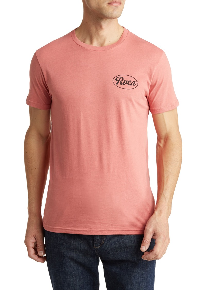 RVCA High Voltage Short Sleeve Crew T-Shirt in Faded Rose at Nordstrom Rack