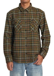 RVCA Hughes Relaxed Fit Check Flannel Button-Up Shirt Jacket