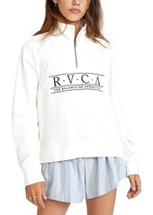 Rvca Juniors' Cotton Fleece Zip-Neck Sweatshirt