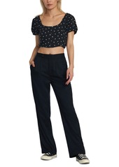 Rvca Juniors' Hudson Elasticized-Waist Wide-Leg Pants - RVCA Black