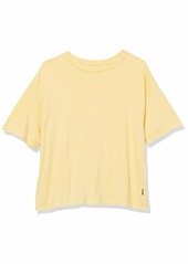RVCA Women's Label Short Sleeve Crew Neck T-Shirt  M