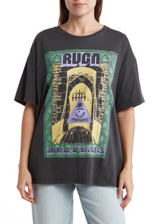 RVCA Keep Kreeper Oversize Graphic T-Shirt in Washed Black at Nordstrom Rack