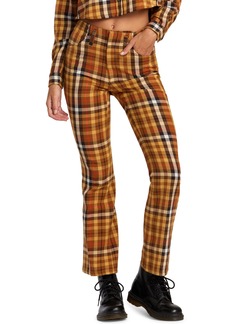 RVCA Kennedy Gingham Flare Pants in Wdr0-Latte at Nordstrom Rack