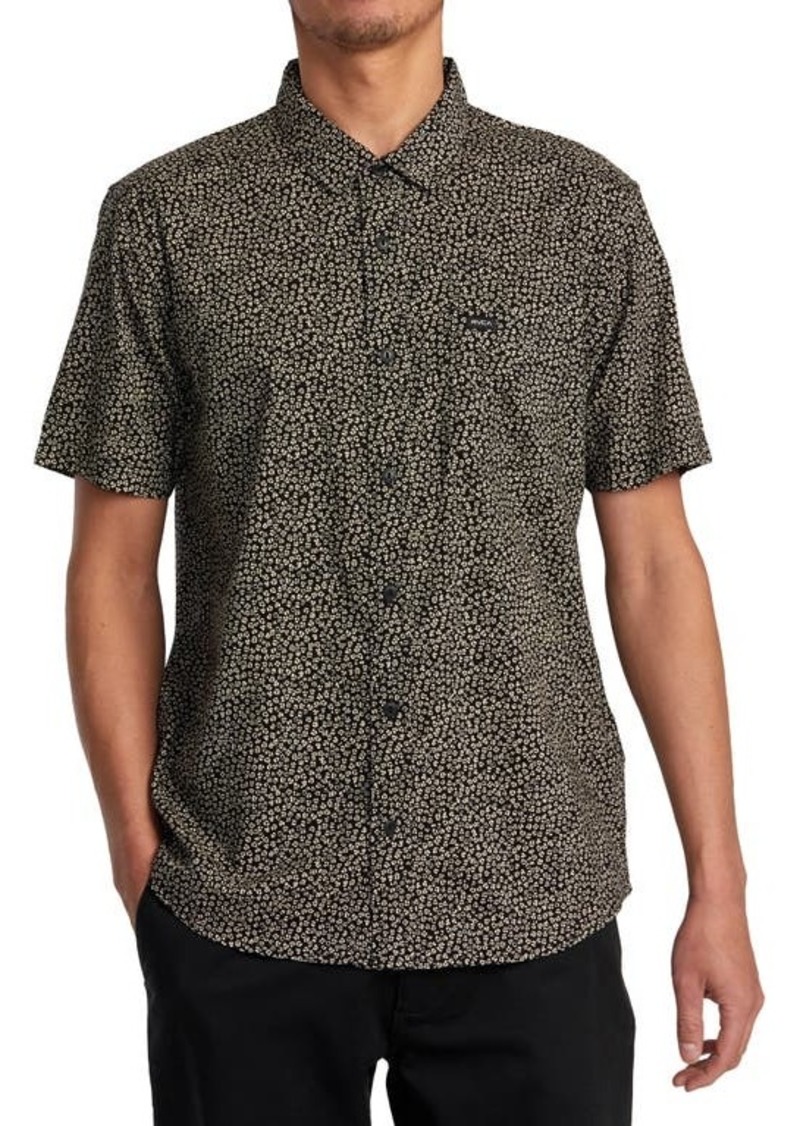 RVCA Morning Glory Floral Short Sleeve Button-Up Shirt