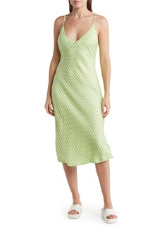 RVCA Oh Lord Gingham Slipdress in Gjs0-Green Flash at Nordstrom Rack