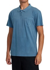 Rvca Ptc Pigment Polo Shirt - Cool Blue