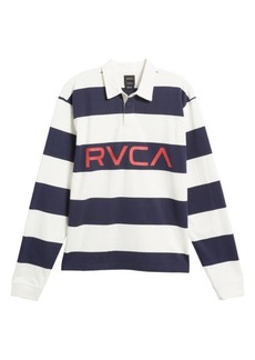 RVCA Stripe Long Sleeve Cotton Polo