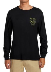 RVCA Trifecta Long Sleeve Cotton Graphic Logo Tee in Black at Nordstrom