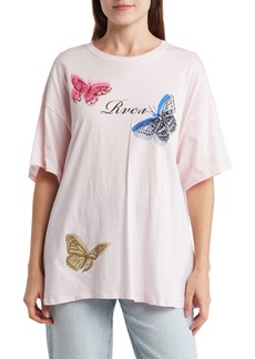 RVCA Wings Butterfly Graphic T-Shirt in Petal at Nordstrom Rack