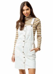 RVCA Women's Conquer Fitted Dungaree Dress  L