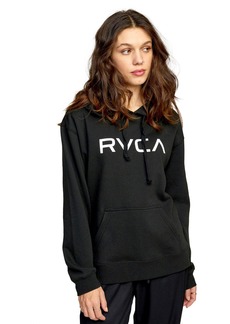 RVCA Women's Graphic Fleece Pullover Hooded Sweatshirt Big Black