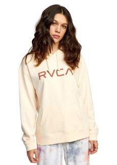 RVCA Women's Graphic Fleece Pullover Hooded Sweatshirt Big Pale Pink 2