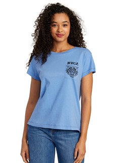 RVCA Women's Red Stitch Short Sleeve Graphic Tee Shirt