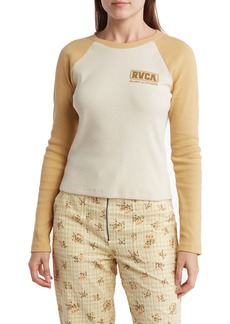 RVCA Workerwear Long Sleeve Raglan T-Shirt in Latte at Nordstrom Rack