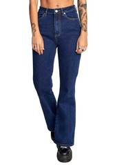 RVCA x Camille Rowe Livin' High Rise Bootcut Jeans in Indigo at Nordstrom