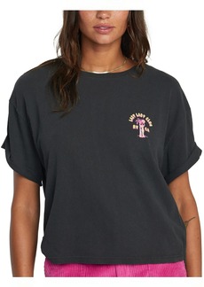 RVCA Womens Crewneck Short Sleeve Graphic T-Shirt
