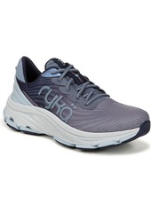 Ryka Premium Women's Devotion X Max Plus Hiking Sneakers - Flintstone Blue Mesh Fabric