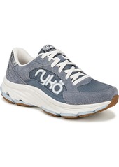 Ryka Women's Devotion X Max Classic Walking Sneakers - Flintstone Blue Mesh/Suede/Faux Leather