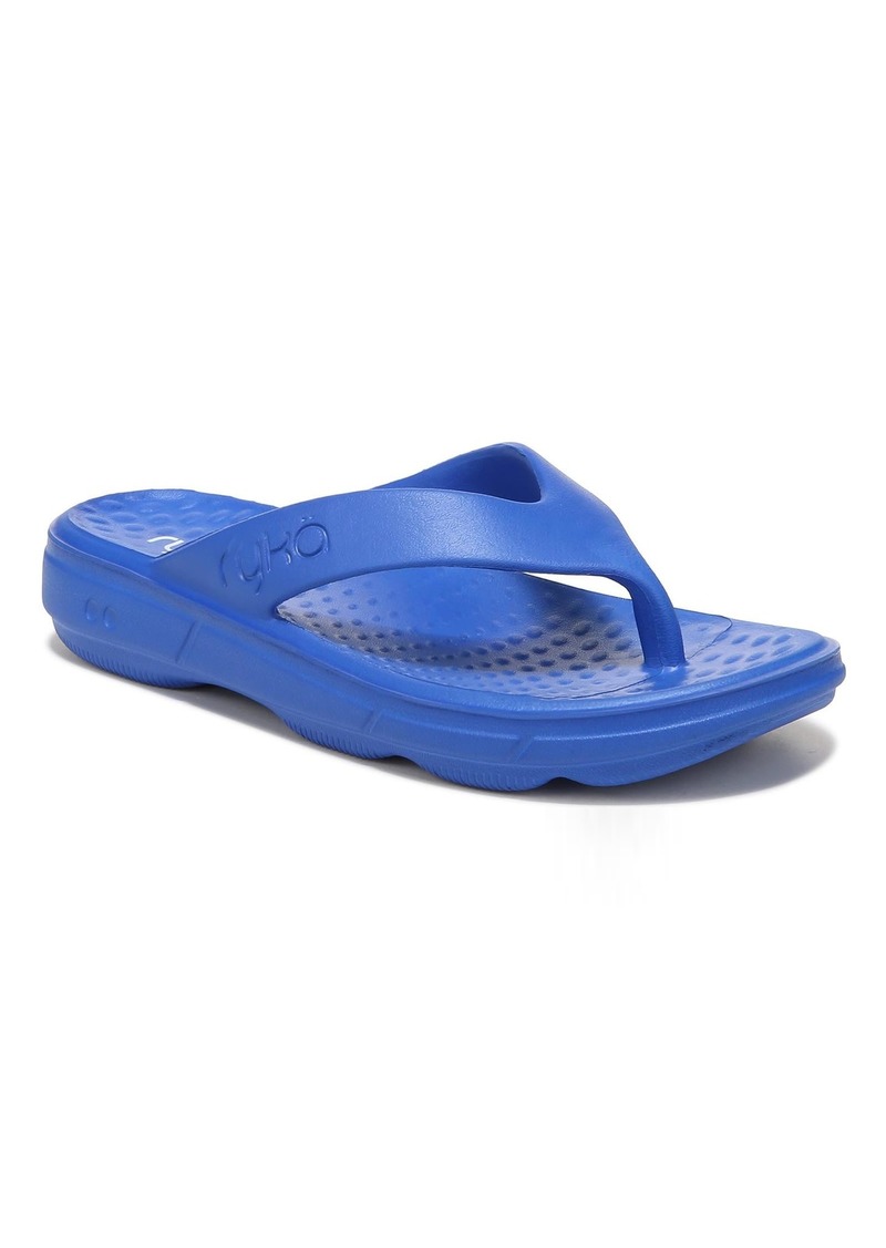 Ryka Womens Rest Ez Recovery Sandal Flip-Flop Blue  US