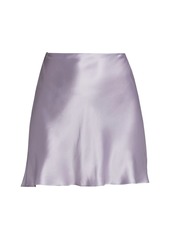 Sablyn Juniper Mini Silk Skirt
