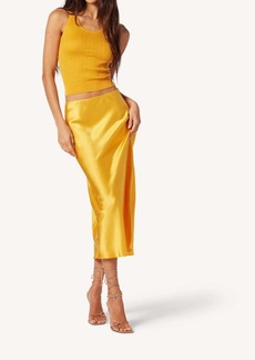 Sablyn Miranda Midi Silk Skirt In Marzipan