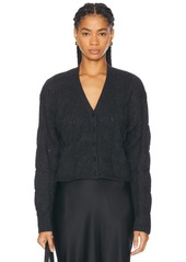 SABLYN Jolie V Neck Cropped Cable Knit Cardigan