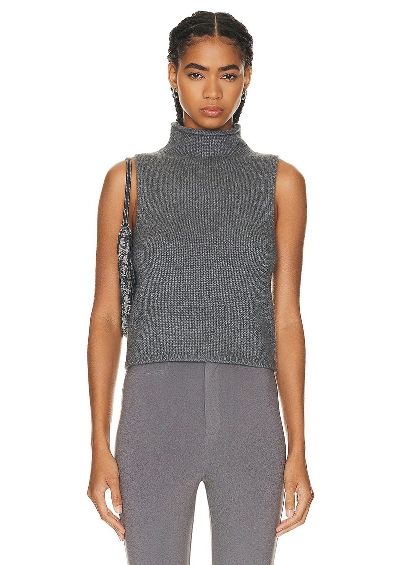 SABLYN Marceline Sleeveless Cashmere Turtleneck Vest