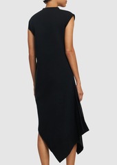 Sacai Asymmetric Sponge Jersey Long Dress