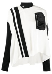 Sacai asymmetric zipped blouse