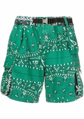 Sacai bandana-print deck shorts