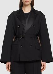 Sacai Belted Double Breast Tailored Jacket