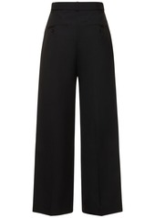 Sacai Belted Gabardine Wide Pants