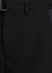 Sacai Belted Gabardine Wide Pants