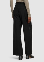 Sacai Belted Gabardine Wide Pants