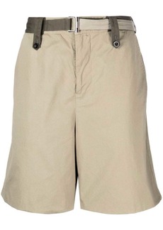 Sacai belted-waist bermuda shorts